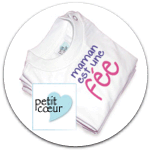 petit coeur, t-shirts personnaliss pour bbs et mamans